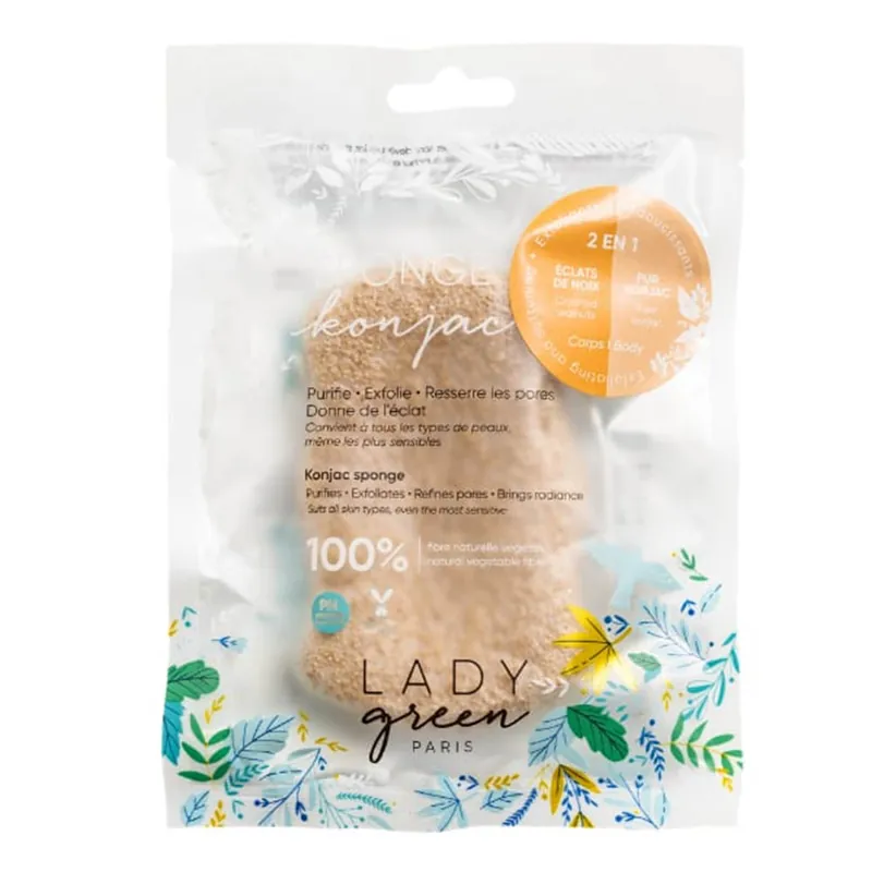 Letzte Chance Konjac Sponge Body - Pur & Chrushed Walnuts