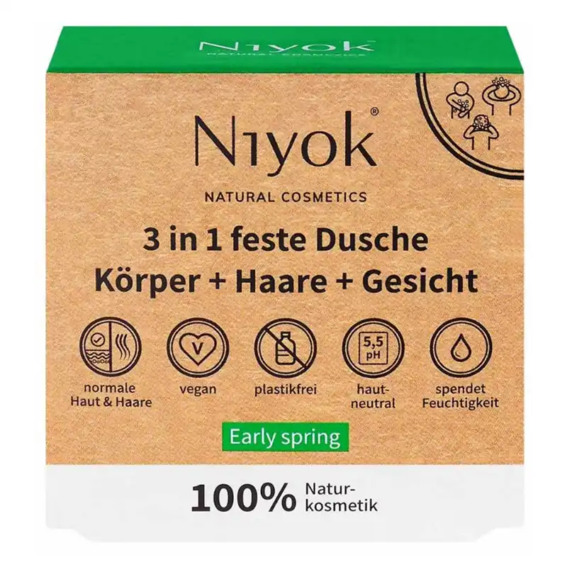 Bestpreis 3in1 feste Dusche Körper+Haare+Gesicht - Early spring