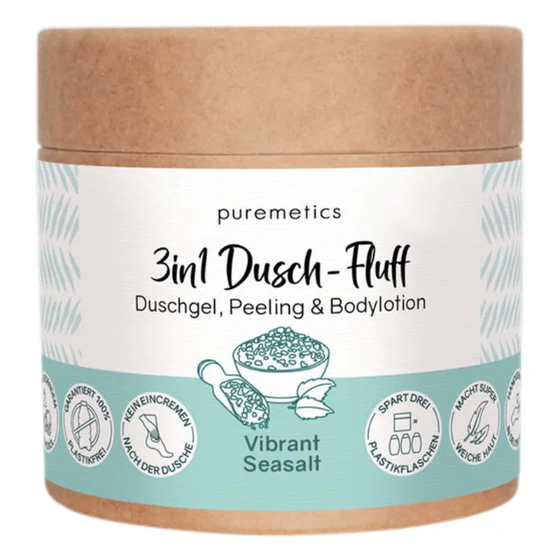 Kostenloser Rückversand 3in1 Dusch-Fluff - Vibrant Seasalt 250g