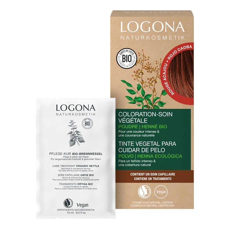 Rabatt Pflegende Pflanzen-Haarfarbe Pulver - Mahagonirot 100g