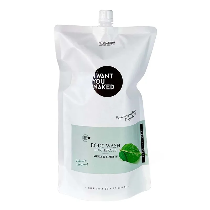 For Heroes Minze & Limette - Body Wash Refill Super Size Kostenfreie Lieferung