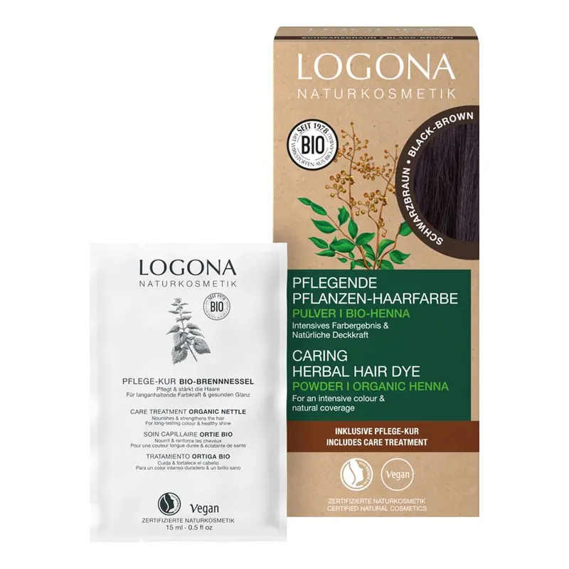 Pflegende Pflanzen-Haarfarbe Pulver - Schwarzbraun 100g Kracherpreis