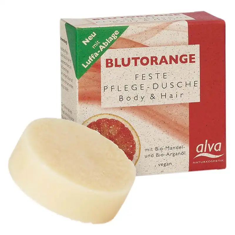 Sonderangebot Blutorange - Feste Pflegedusche Body & Hair 60g