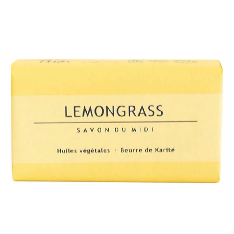 Preisreduziert Seife mit Karitébutter - Lemongrass in Papierverpackung 100g