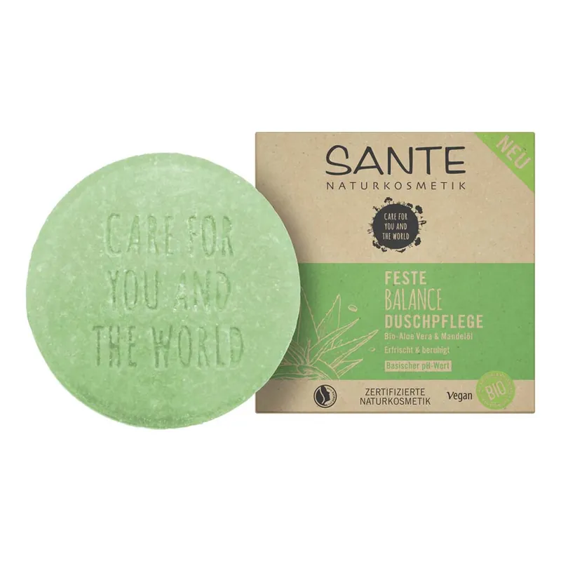 Neuheit Feste Duschpflege Aloe Vera & Mandelöl - BALANCE 80g