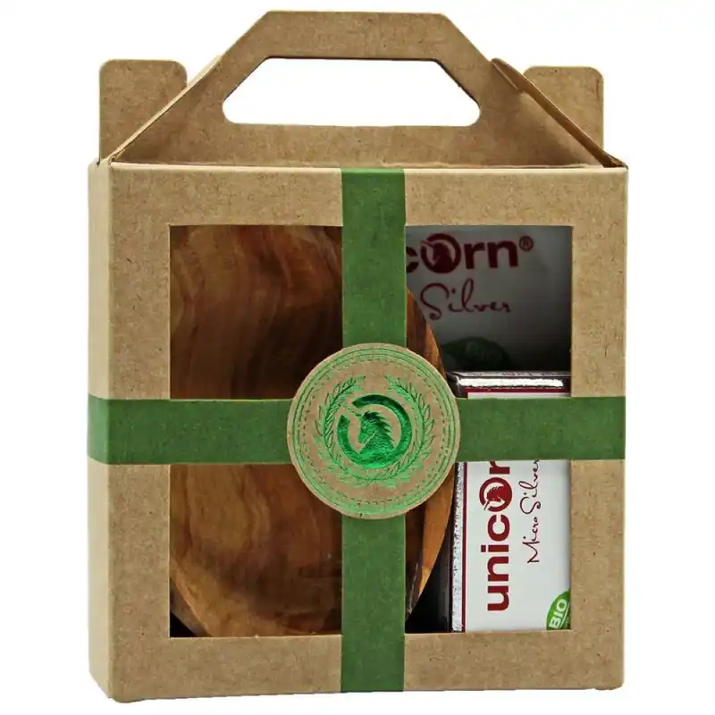 Begrenztes Angebot Happy-Hands Set - small mit Olivenholz-Schale, grün