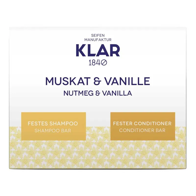 Online Kaufen Geschenkset - festes Shampoo und fester Conditioner Muskat & Vanille