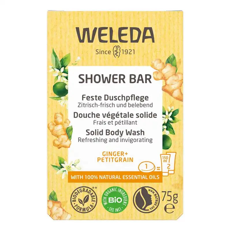 Feste Duschpflege Shower Bar - Ginger + Petitgrain 75g Nur Heute