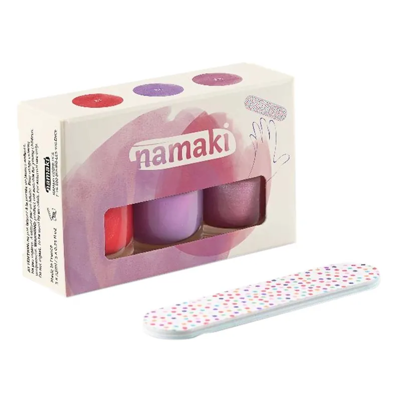 Nagellack Set - Morello Kirsche, Mauve, Pink Glitzer Rabatt