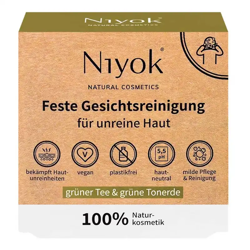 Feste Gesichtsreinigung - Grüner Tee & grüne Tonerde Heißes Angebot
