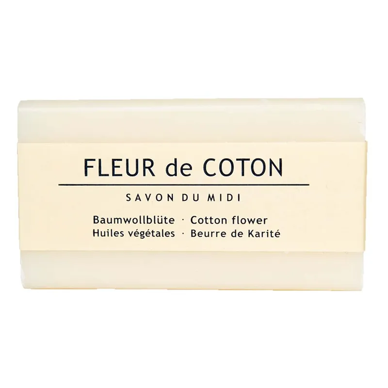 Kostenloser Versand Seife mit Karitébutter - Fleur de Coton|Baumwollblüte 100g