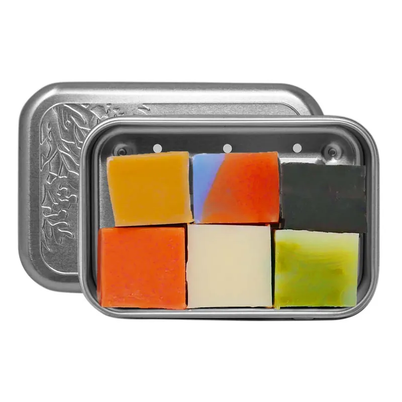 Seifenbox - Silber mit Seifenminis 60g Heißes Angebot