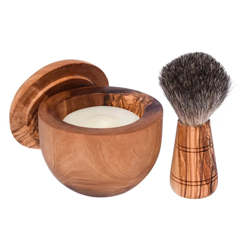 Expressversand Rasierset - Olivenholz