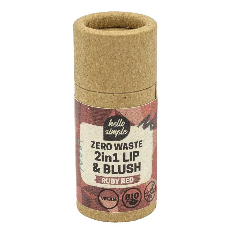 Zero Waste 2-in-1 Lip & Blush - Ruby Red 5g Billig