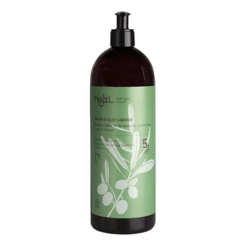 Aleppo-Flüssigseife - 5% Lorbeeröl 1L Top-Seller