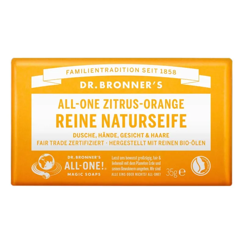 Zitrus-Orange - All-One Reine Naturseife 35g Begrenztes Angebot