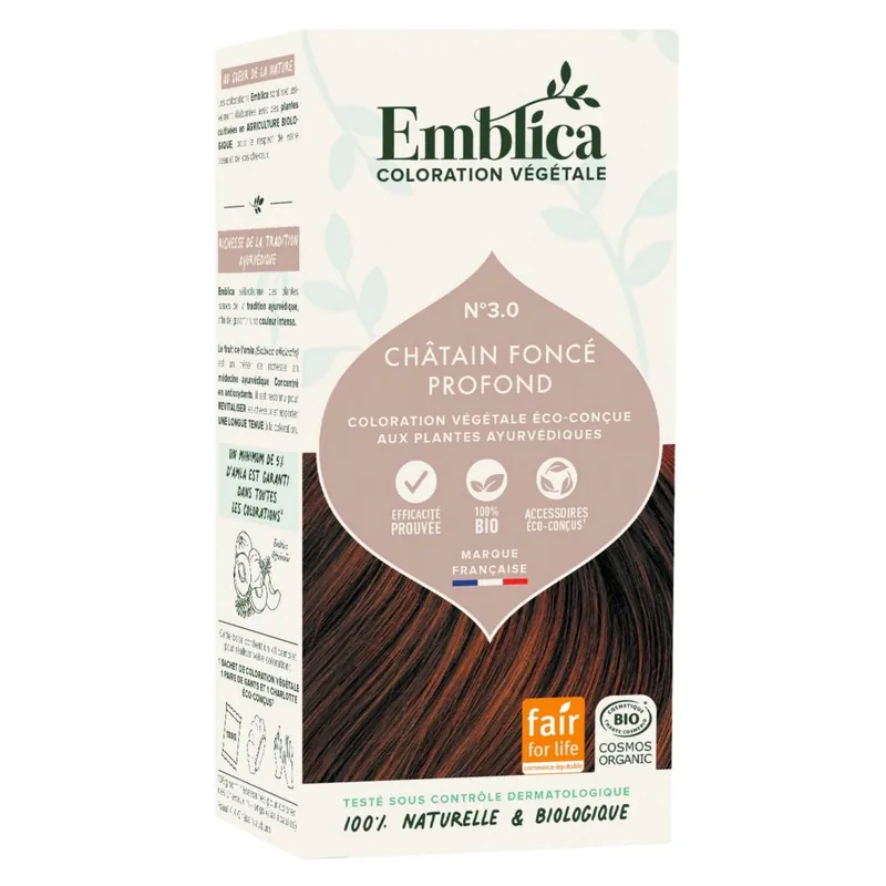 Pflanzenhaarfarbe - 3.0 tief dunkles Kastanienbraun 100g Highlight