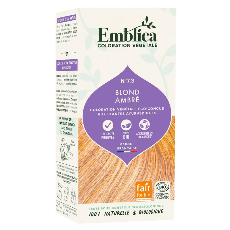 Aktuell Pflanzenhaarfarbe - 7.3 warmes Blond 100g