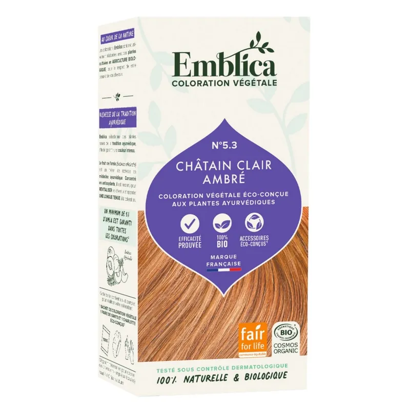 Neue Kollektion Pflanzenhaarfarbe - 5.3 helles Nussbraun 100g