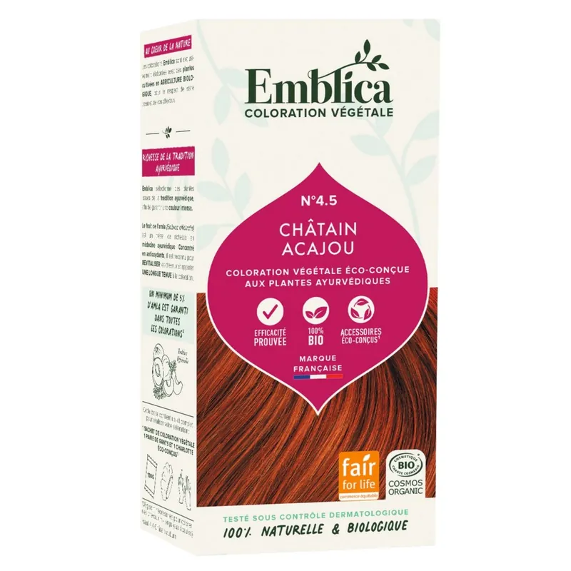 Abverkauf Pflanzenhaarfarbe - 4.5 Mahagoni Braun 100g