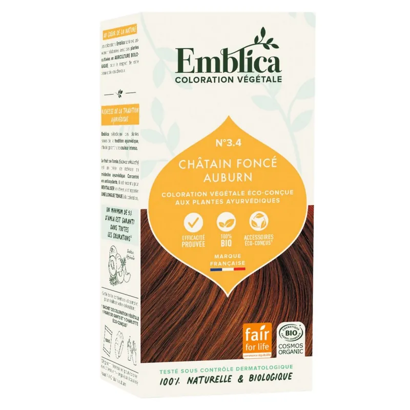 Sonderangebot Pflanzenhaarfarbe - 3.4 dunkles warmes Kastanienbraun 100g