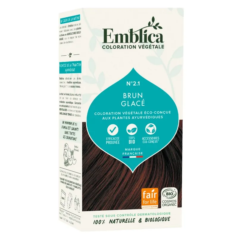 Echt Pflanzenhaarfarbe - 2.1 kühles Dunkelbraun 100g