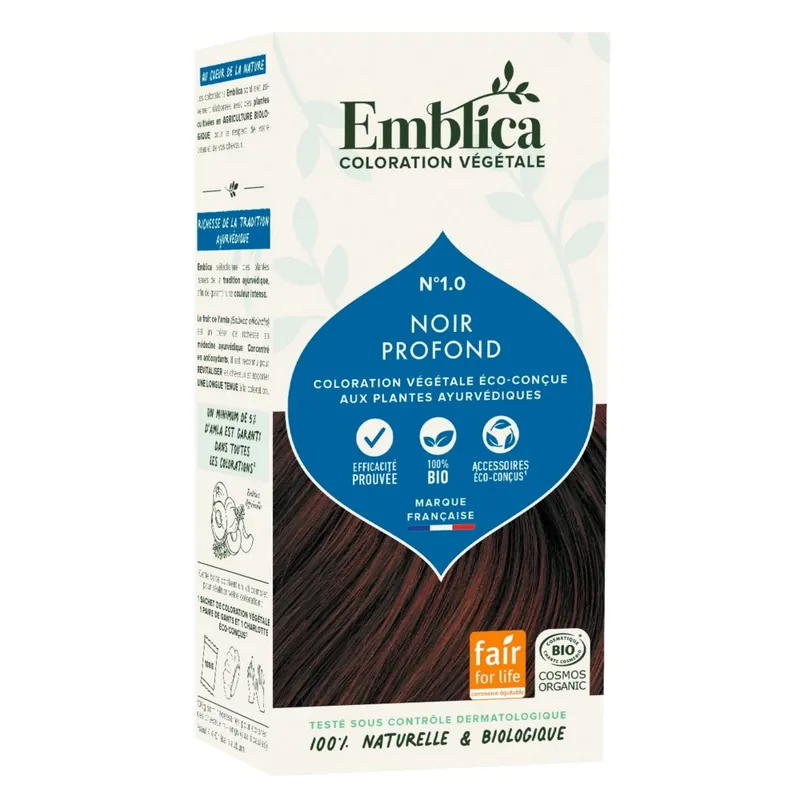 Pflanzenhaarfarbe - 1.0 Schwarzbraun 100g Kostenloser Versand