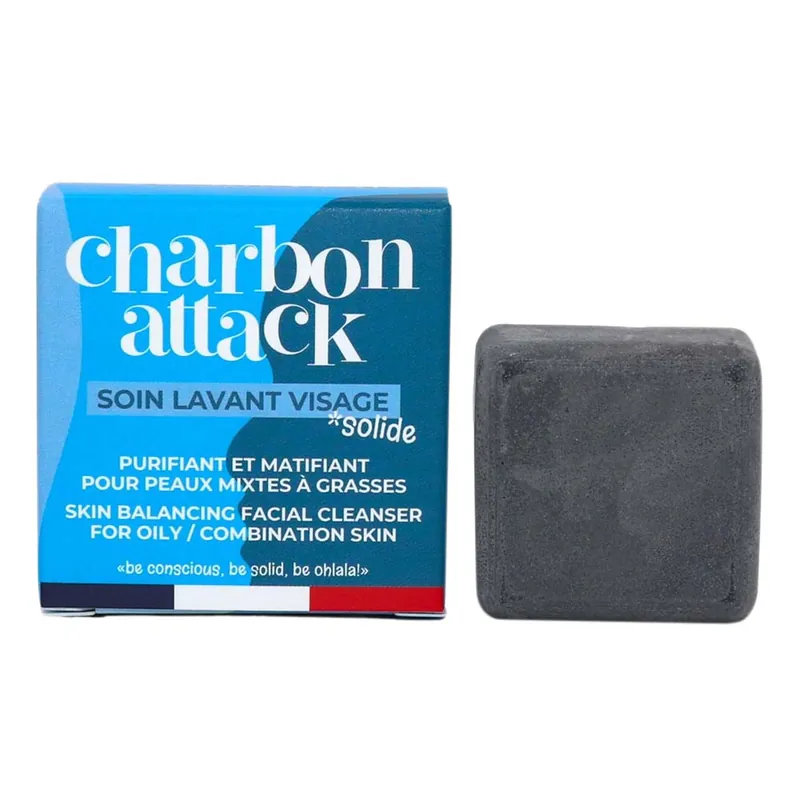 Kostenfreie Lieferung Feste Gesichtsreinigung - charbon attack | fettige & Mischhaut 25g