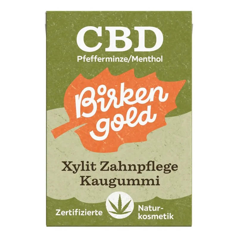 Xylit Zahnpflege Kaugummi - CBD Grüne Minze/Menthol 28g Versand Am Gleichen Tag