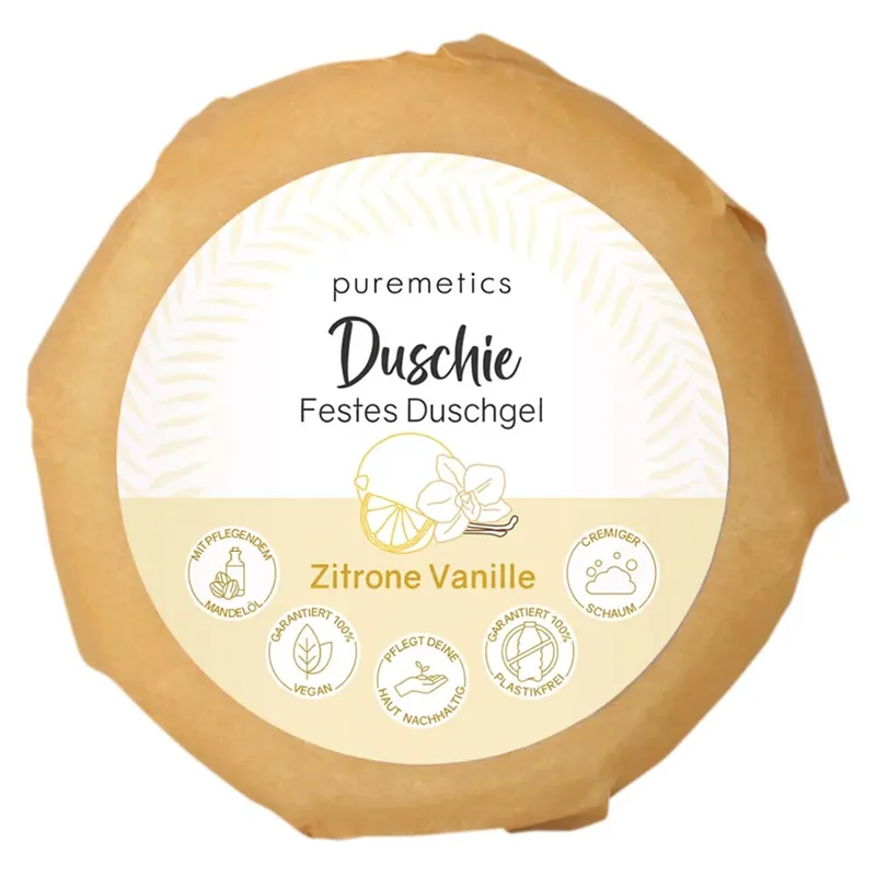 Duschie Festes Duschgel - Zitrone Vanille 60g Beliebt