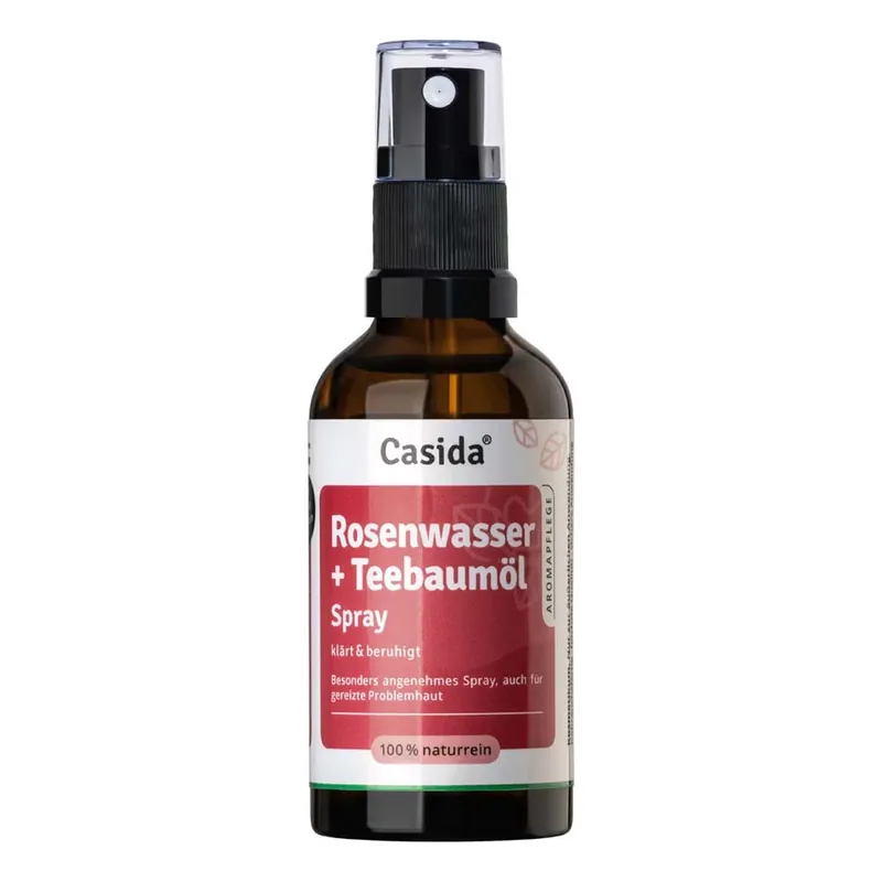 Aromapflege - Rosenwasser + Teebaumöl Spray 50ml Preisreduziert