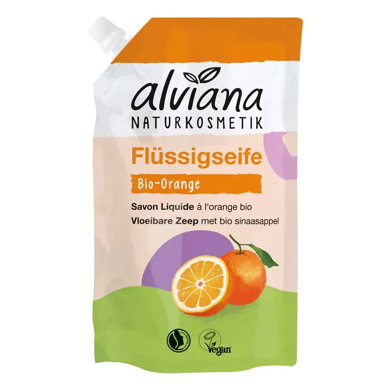 Flüssigseife - Orange Nachfüllbeutel 500ml Zertifiziert