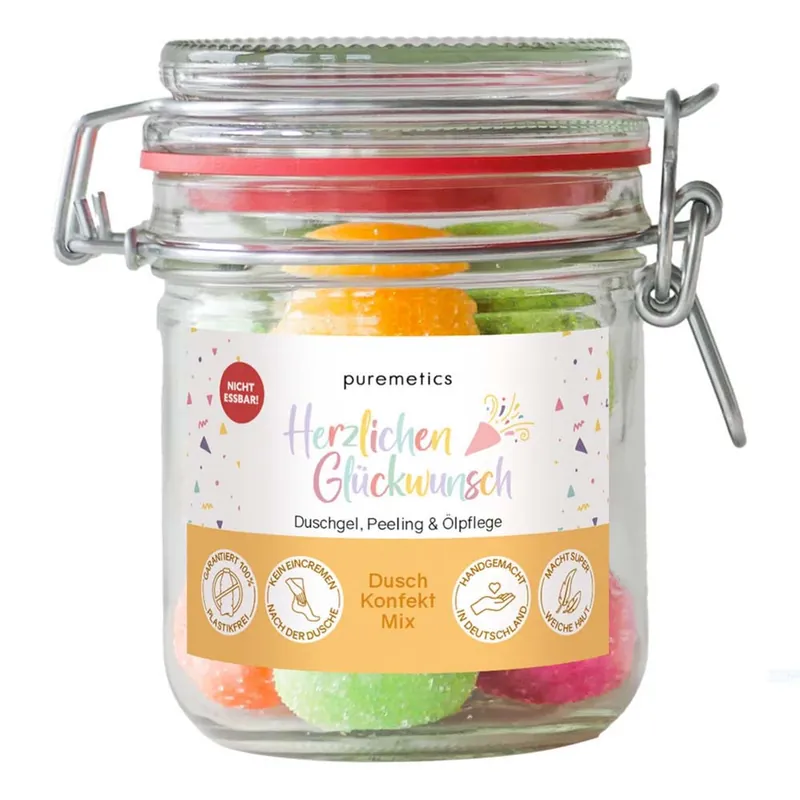 Schnäppchen 3in1 Dusch-Konfekt Mix - "Herzlichen Glückwunsch" 200g