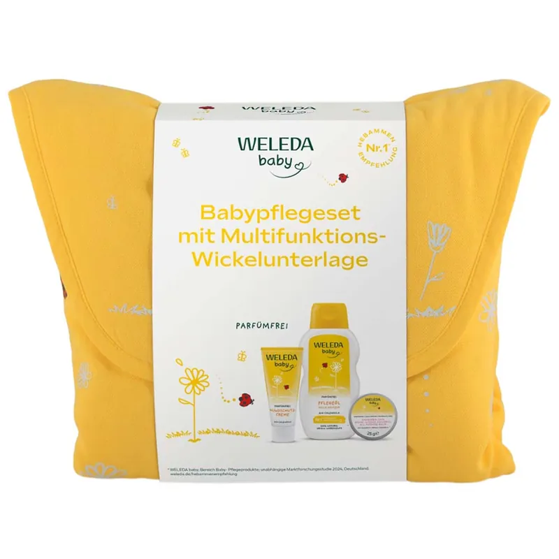 Neue Kollektion Geschenkset - Babypflege mit Wickelunterlage