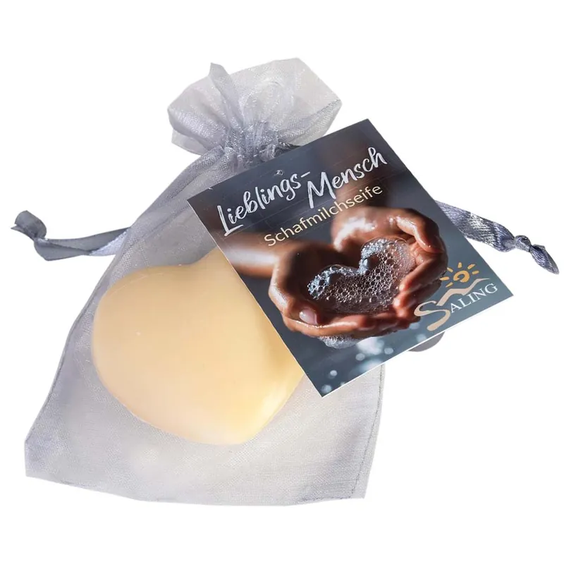 Schafmilchseife Herz - Lieblingsmensch 65g Nur Heute