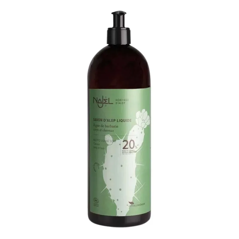 Aleppo-Flüssigseife - 20% Kaktusfeigenkernöl Vorratsgröße 1L Direktkauf