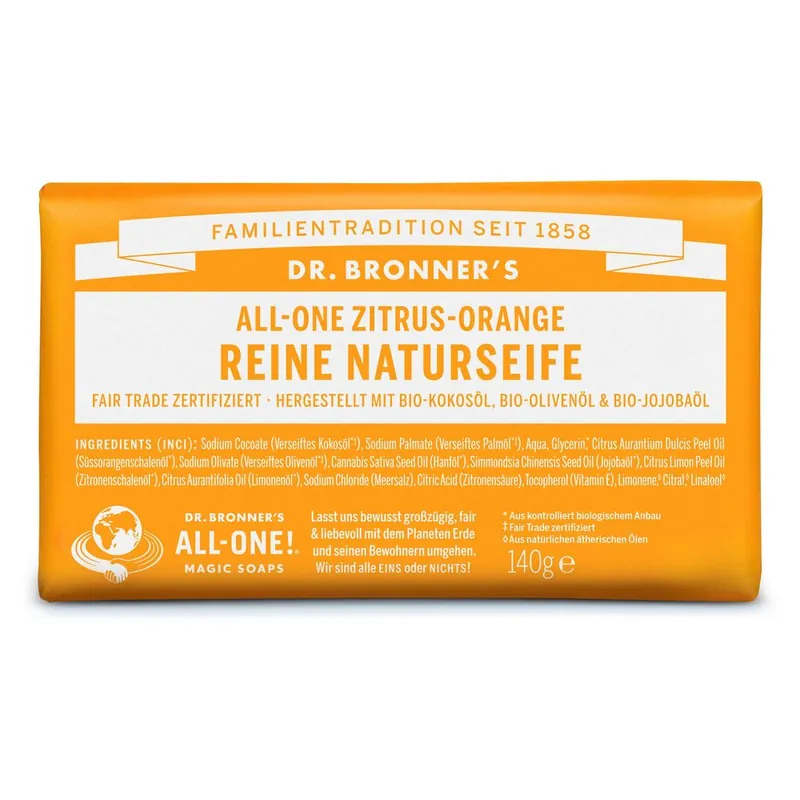 Zitrus-Orange - All-One Reine Naturseife 140g Direktkauf