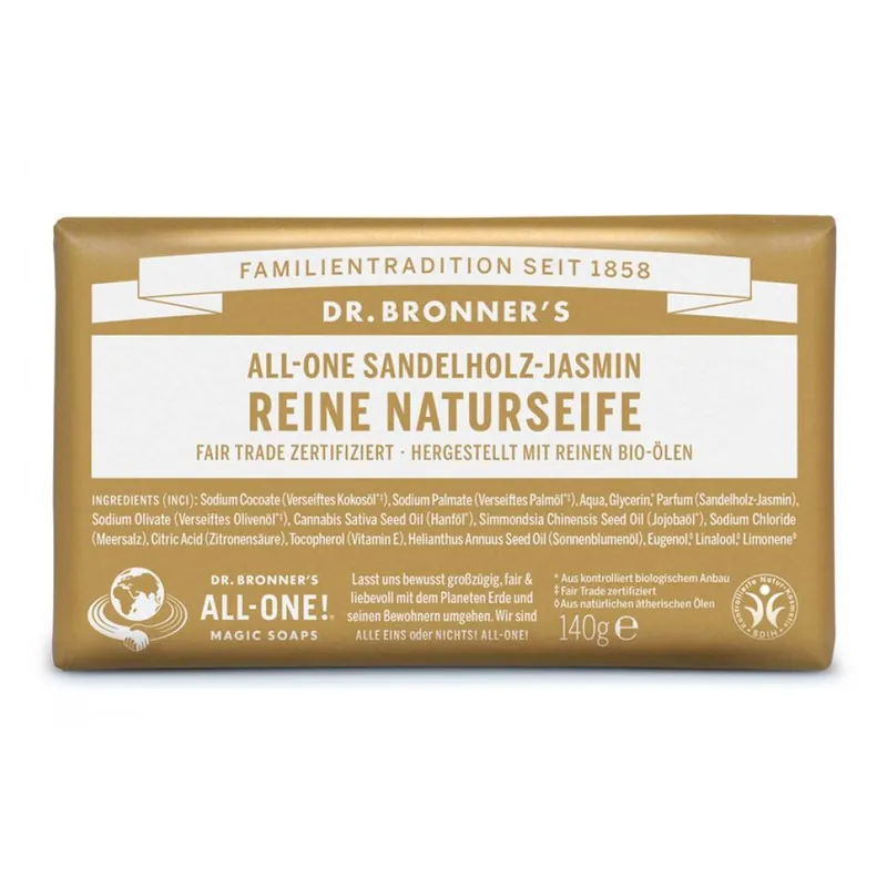 Sandelholz-Jasmin - All-One Reine Naturseife 140g Expressversand