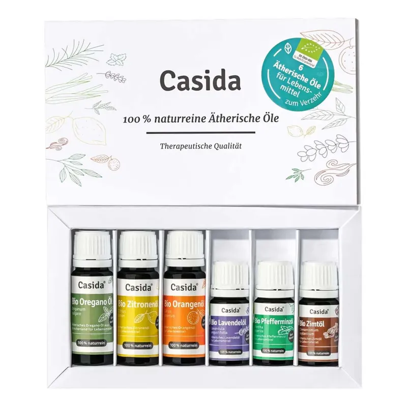 Top 6 Set - Ätherische Bio Öle 100% naturrein Preis Gesenkt